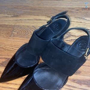 Womens Tory Burch Heels Black Strappy Size 7M